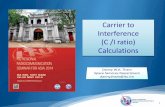 Carrier to Interference (C / I ratio) Calculations