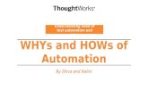 Whys and Hows of Automation