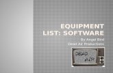 Equipment List: Software