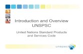 Introduction and Overview UNSPSC