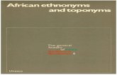 Meeting of Experts on Ethnonyms and Toponyms; African ...