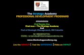 Introducing The Strategy Academy its process capabilities and its professional  development programs