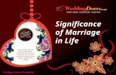 Significance of marriage in life