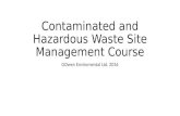Contaminated Site Management Course, GOwen Environmental, 2016