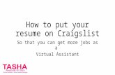 How to put your resume on craigslist