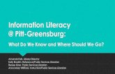 Information Literacy @ Pitt-Greensburg