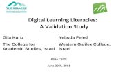 Digital Learning Literacies: Avalidation Study