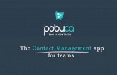 Pobuca, Team in Contacts - Pitch