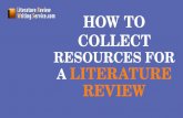 How to Collect Resources for a Literature Review