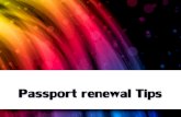 Passport renewal Tips