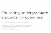 Educating undergraduate students for openness