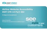 Meeting the DOT airline website accessibility requirements (DOT CFR 14 Part 382) - User Vision