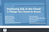 Deploying SQL in the Cloud: 5 Things You Need to Know Webcast