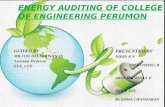 energy auditing of a college