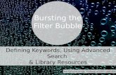 Bursting the Filter Bubble- Work, Play, Leisure
