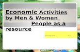 PEOPLE AS A RESOURSE-grade 9 economic activities by men and women