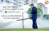 Get 10% OFF on all Pest Control and Termite Treatments in Noida, Ghaziabad, Gurgaon, Faridabad and Dwarka-Contact Godrej Pest Control 9811381458
