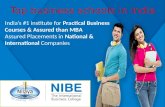 Top business schools in india -nibe international