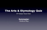 The Arts & Etymology Quiz