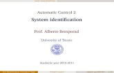 Automatic Control 2 - System identification