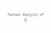 Textual analysis of Q