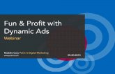 [Webinar] Fun & Profit with Dynamic Ads