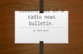 Conventions of a radio news bulletin