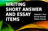 Writing short answer and essay items