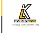 Kinelectro Lines Boutique Aluminum Print Shop