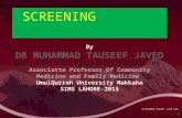 Screening lecture by DR TAUSEEF JAVED SIMS