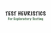 Test Heuristics for Exploratory Testing