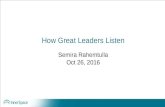 How Great Leaders Listen