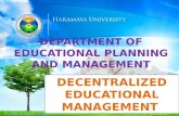 Chapter one of Decentralized Educational Management Course