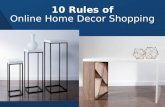 10 Rules of Online Home Decor Shopping