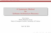 SyMAR - A Systematic Method for software Architecture Recovery