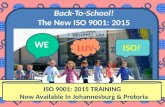ISO 9001 2015 | Training Now Available In Johannesburg & Pretoria