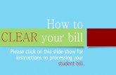 How to clear your bill