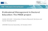 Professional Management in Doctoral Education: The PRIDE project