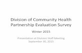 2015 Duke Division of Community Health Partnership Evaluation Survey
