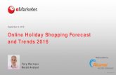 eMarketer Webinar: Online Holiday Shopping Forecast and Trends 2016