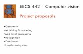 EECS 442 – Computer vision Project proposals