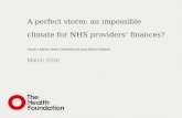 A perfect storm: an impossible climate for NHS providers' finances? (Slidepack of all charts)