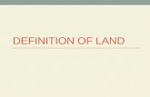 Definition of land (Updated October 2015)