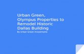 Urban Green, Olympus Properties to Remodel Historic Dallas Building