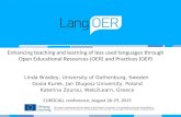 Eurocall2015 enhancing teaching and learning of less used languages through open educational resources (oer) and practices (oep)