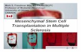 Mesenchymal Stem Cell Transplantation in Multiple Sclerosis