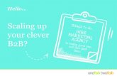 Scaling up your clever B2B? You don't need a marketing agency