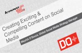 Creating exciting and compelling content on social media - Oct 27 2014