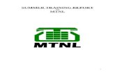 MTNL summer training report