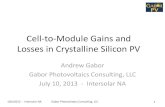 Cell-to-Module Gains and Losses in Crystalline Silicon PV
